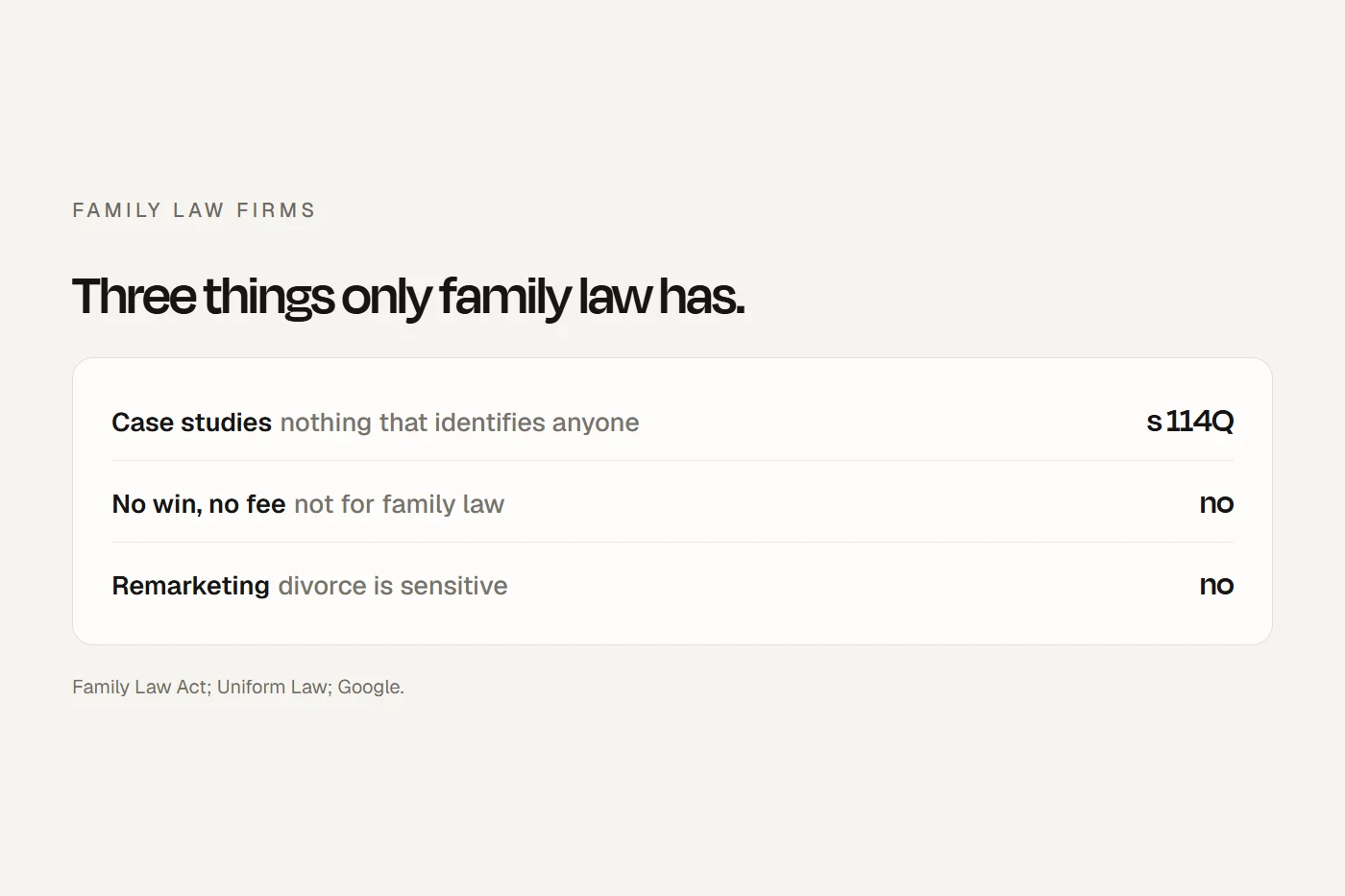 Family law marketing: referrals first, a safe and conflict-aware website, and nothing that identifies anyone in a case.